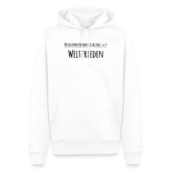 Plaisirs du quotidien - Sweat à capuche Premium bio Homme - blanc - Devant - Nico (187cm)