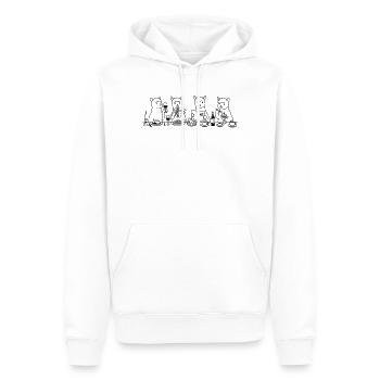 Dining Alpacas Line Art - Men’s Premium Organic Hoodie - white - Front - Nico (187cm)
