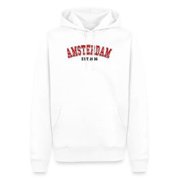 Amsterdam Est. 2006 - Sweat à capuche Premium bio Homme - blanc - Devant - Nico (187cm)