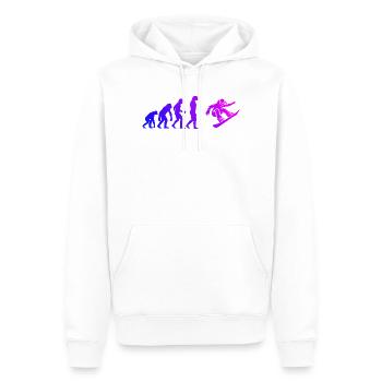 Œuvres de snowboard pour votre tenue féminine - Sweat à capuche Premium bio Homme - blanc - Devant - Nico (187cm)