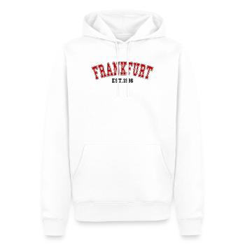 Est. Francfort, 1996 - Sweat à capuche Premium bio Homme - blanc - Devant - Nico (187cm)