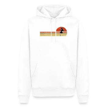 Hydroptère rétro vintage - Sweat à capuche Premium bio Homme - blanc - Devant - Nico (187cm)