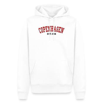 Copenhague fondée en 1966 - Sweat à capuche Premium bio Homme - blanc - Devant - Nico (187cm)