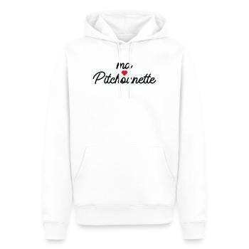 Ma Pitchounette Cœur Doux Script - Sweat à capuche Premium bio Homme - blanc - Devant - Nico (187cm)