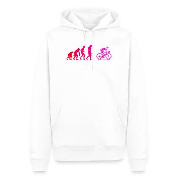 Illustrations de vélo de route pour votre tenue - Sweat à capuche Premium bio Homme - blanc - Devant - Nico (187cm)