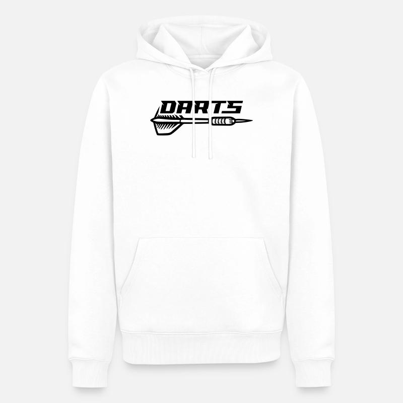 Fléchettes à fléchettes - Sweat à capuche Premium bio Homme - blanc