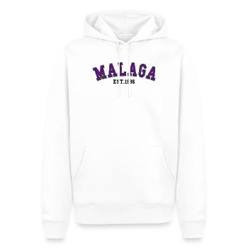 Malaga gegründet 1986 - Männer Premium Bio Hoodie - Weiß - Vorne - Nico (187cm)