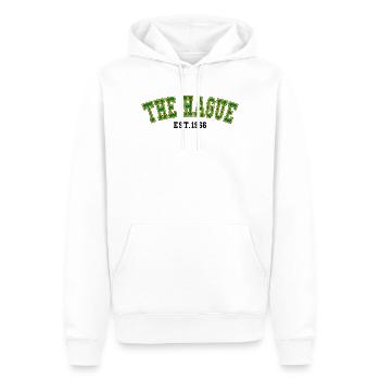 Den Haag gegründet 1966 - Männer Premium Bio Hoodie - Weiß - Vorne - Nico (187cm)