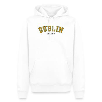 Dublin gegründet 1966 - Männer Premium Bio Hoodie - Weiß - Vorne - Nico (187cm)