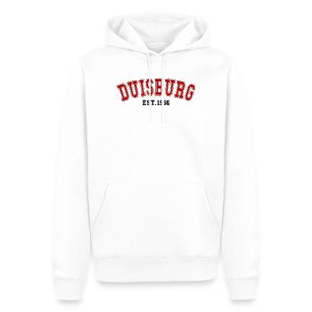 Duisburg gegründet 1966 - Männer Premium Bio Hoodie - Weiß - Vorne - Nico (187cm)