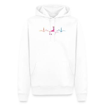 Vertical Scarf Heartbeat Aerial Acrobatics Aerial Silk - Men’s Premium Organic Hoodie - white - Front - Nico (187cm)