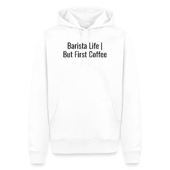 Barista Life Coffee - Männer Premium Bio Hoodie - Weiß - Vorne - Nico (187cm)