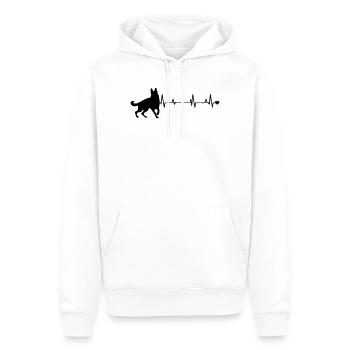 Chien - Sweat à capuche Premium bio Homme - blanc - Devant - Nico (187cm)