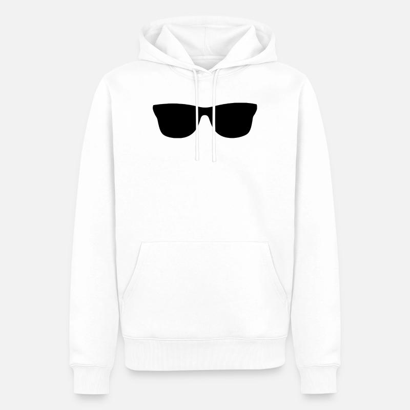 Lunettes de soleil - Sweat à capuche Premium bio Homme - blanc