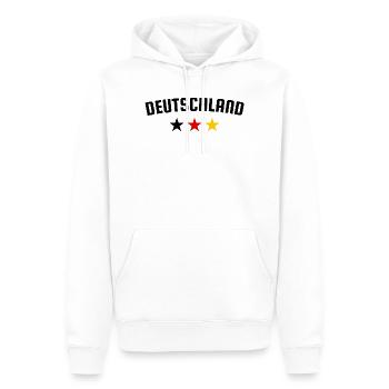 Deutschland 3 Sterne Design - Männer Premium Bio Hoodie - Weiß - Vorne - Nico (187cm)
