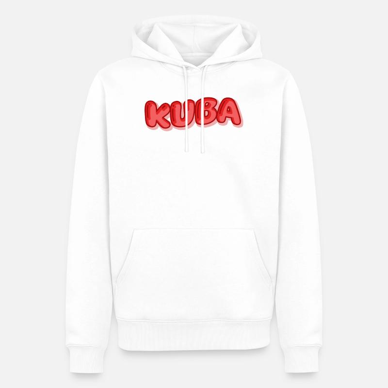 Comic Kuba - Männer Premium Bio Hoodie - Weiß