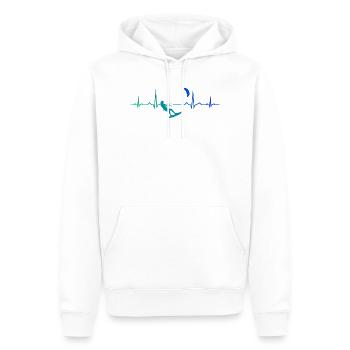 Die Wassersportler und Kitesurfing passen zusammen - Männer Premium Bio Hoodie - Weiß - Vorne - Nico (187cm)
