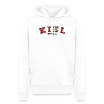 Kiel Fondé en 1986 - Sweat à capuche Premium bio Homme - blanc - Devant - Nico (187cm)