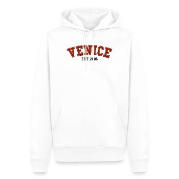 Venedig gegründet 2006 - Männer Premium Bio Hoodie - Weiß - Vorne - Nico (187cm)