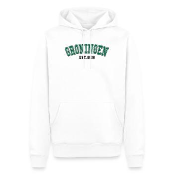 Groningen Est. 2006 - Men’s Premium Organic Hoodie - white - Front - Nico (187cm)