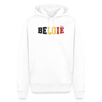 Belgien Shirt - Männer Premium Bio Hoodie - Weiß - Vorne - Nico (187cm)