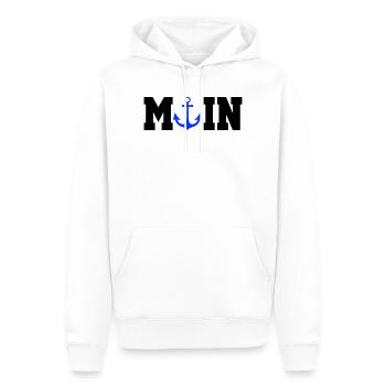 Blauer Anker Nautik Moin - Männer Premium Bio Hoodie - Weiß - Vorne - Nico (187cm)