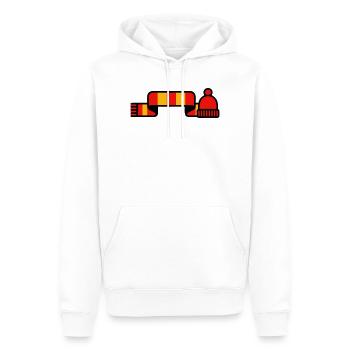 Fanschal Muetze Stadion Logo - Männer Premium Bio Hoodie - Weiß - Vorne - Nico (187cm)