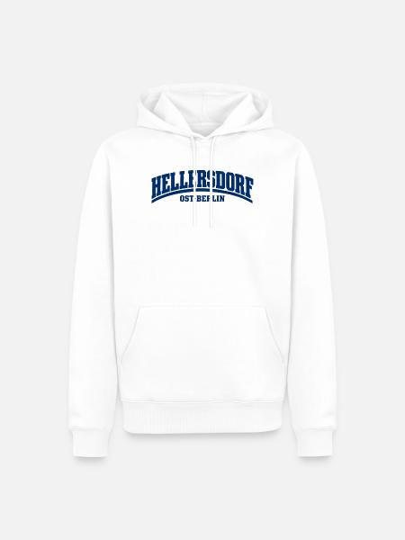 Hellersdorf - Ost-Berlin - Bezirk - Deutschland - Männer Premium Bio Hoodie - Weiß