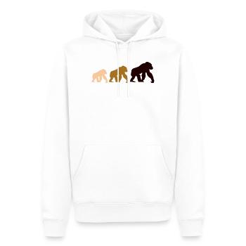 Dreier Gorillas Silhouetten - Männer Premium Bio Hoodie - Weiß - Vorne - Nico (187cm)