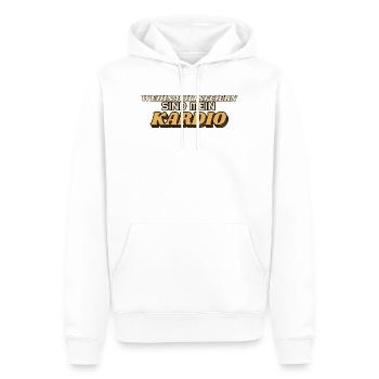 Weihnachtsfeiern sind mein Kardio - Gastro - Männer Premium Bio Hoodie - Weiß - Vorne - Nico (187cm)