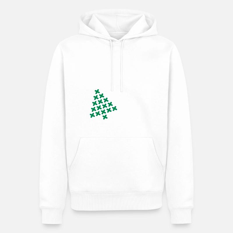 Christmas tree - Sweat à capuche Premium bio Homme - blanc