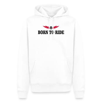 Cadeaux drôles pour les motards - Sweat à capuche Premium bio Homme - blanc - Devant - Nico (187cm)