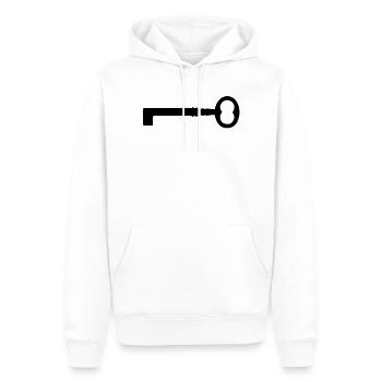 Schlüssel - Männer Premium Bio Hoodie - Weiß - Vorne - Nico (187cm)