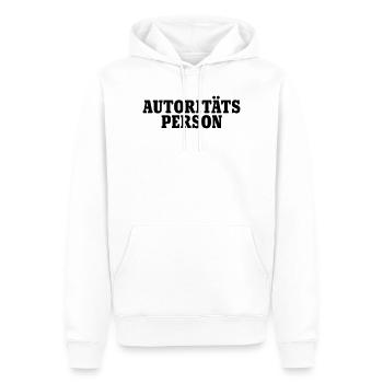 Autoritätsperson - Männer Premium Bio Hoodie - Weiß - Vorne - Nico (187cm)