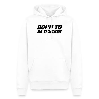 Born to be Trucker - Men’s Premium Organic Hoodie - white - Front - Nico (187cm)