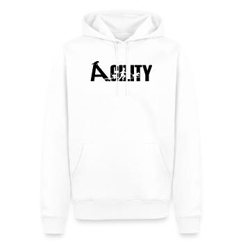 Agility - Sweat à capuche Premium bio Homme - blanc - Devant - Nico (187cm)