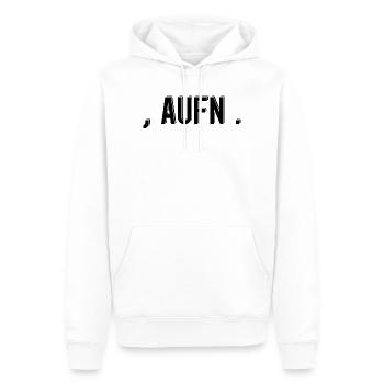 komma aufn punkt Spruch Schrift - Männer Premium Bio Hoodie - Weiß - Vorne - Nico (187cm)