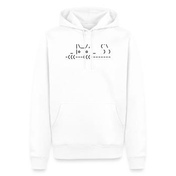 cute ascii cat - cute ascii cat - Men’s Premium Organic Hoodie - white - Front - Nico (187cm)