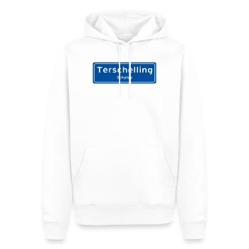 Terschelling Ortsschild - Männer Premium Bio Hoodie - Weiß - Vorne - Nico (187cm)