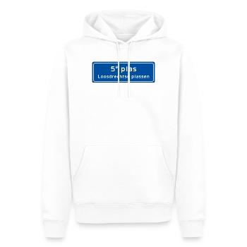 Loosdrechtse plassen 5e plas - Sweat à capuche Premium bio Homme - blanc - Devant - Nico (187cm)