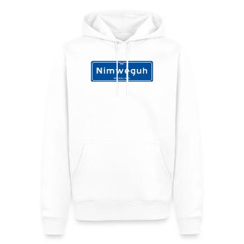 Nimweguh (Nimègue) - Sweat à capuche Premium bio Homme - blanc - Devant - Nico (187cm)
