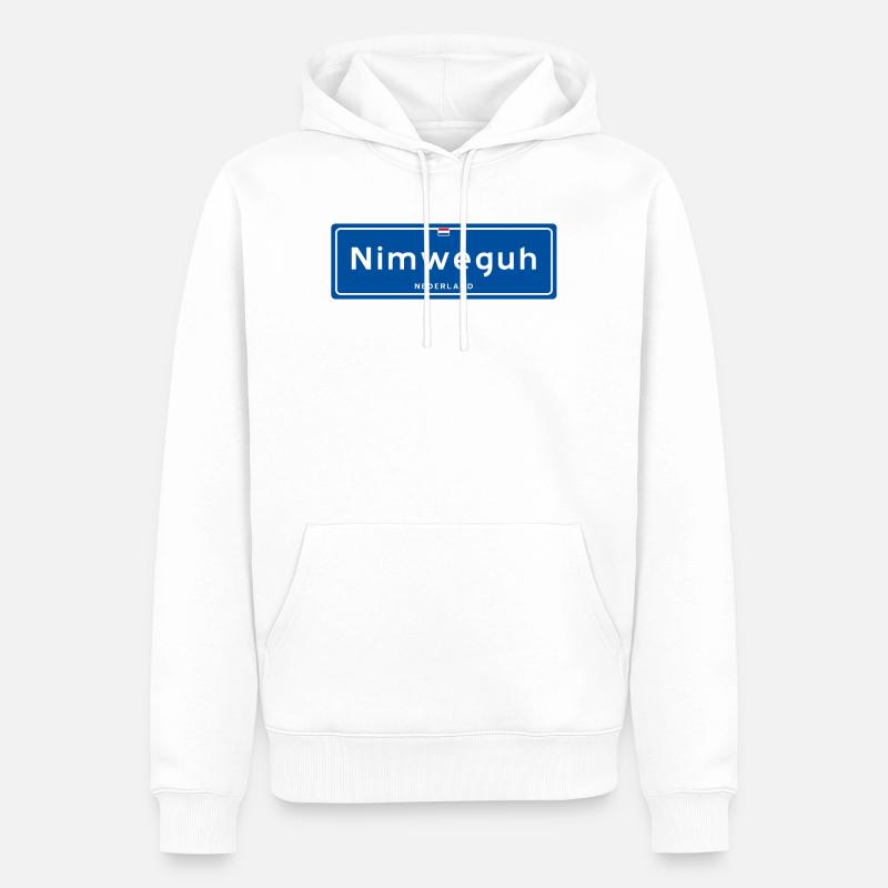 Nimweguh (Nimègue) - Sweat à capuche Premium bio Homme - blanc