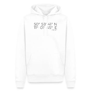 Coordonnées Erfurt - Sweat à capuche Premium bio Homme - blanc - Devant - Nico (187cm)