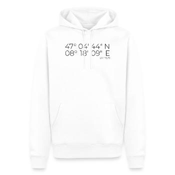 Koordinaten Emmen Schweiz - Männer Premium Bio Hoodie - Weiß - Vorne - Nico (187cm)