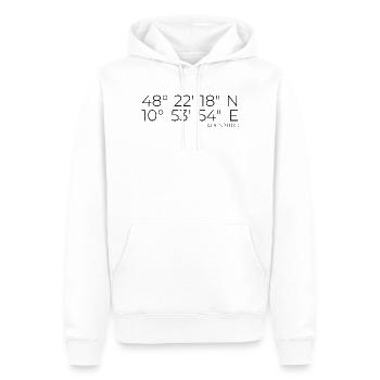 Coordonnées Augsbourg - Sweat à capuche Premium bio Homme - blanc - Devant - Nico (187cm)