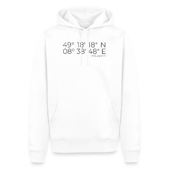 Coordonnées Walldorf - Sweat à capuche Premium bio Homme - blanc - Devant - Nico (187cm)