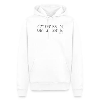 Coordonnées Arth Schwyz - Sweat à capuche Premium bio Homme - blanc - Devant - Nico (187cm)