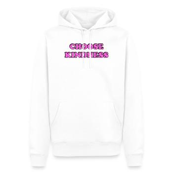 Wählen Sie Kindness pink - Männer Premium Bio Hoodie - Weiß - Vorne - Nico (187cm)