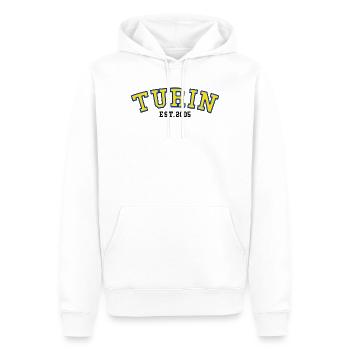 Turin Est.2005 - Männer Premium Bio Hoodie - Weiß - Vorne - Nico (187cm)