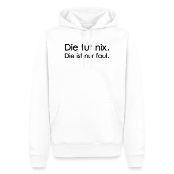 Die tut nix - Männer Premium Bio Hoodie - Weiß - Vorne - Nico (187cm)